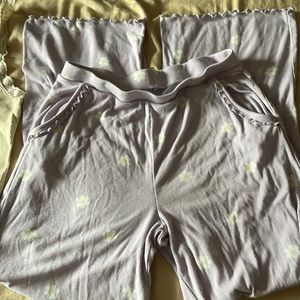 Women’s pj set size yellow top purple pants